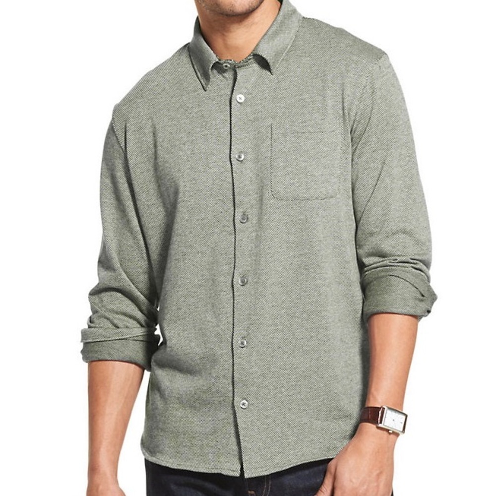 Van Heusen Big and Tall Never Tuck Button Down